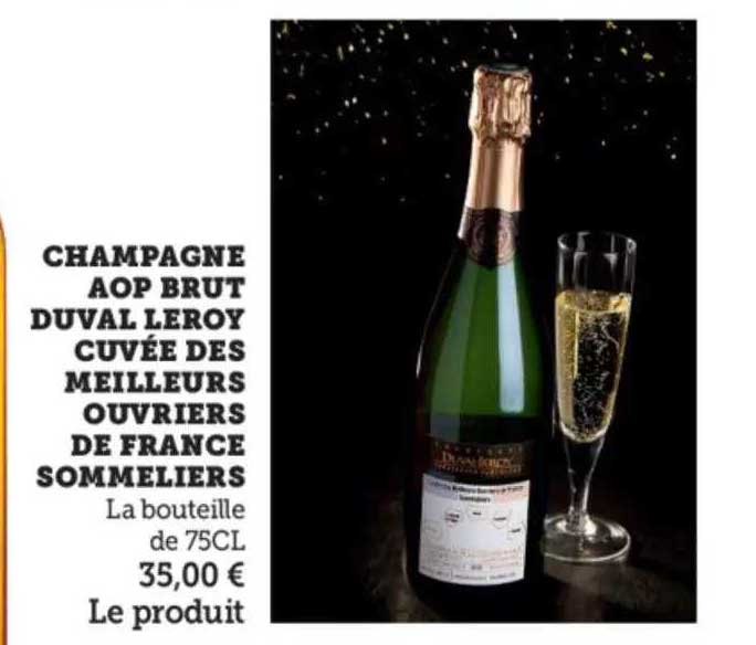 champagne aop brut duval leroy cuvée des meilleurs ouvriers de france sommeliers
