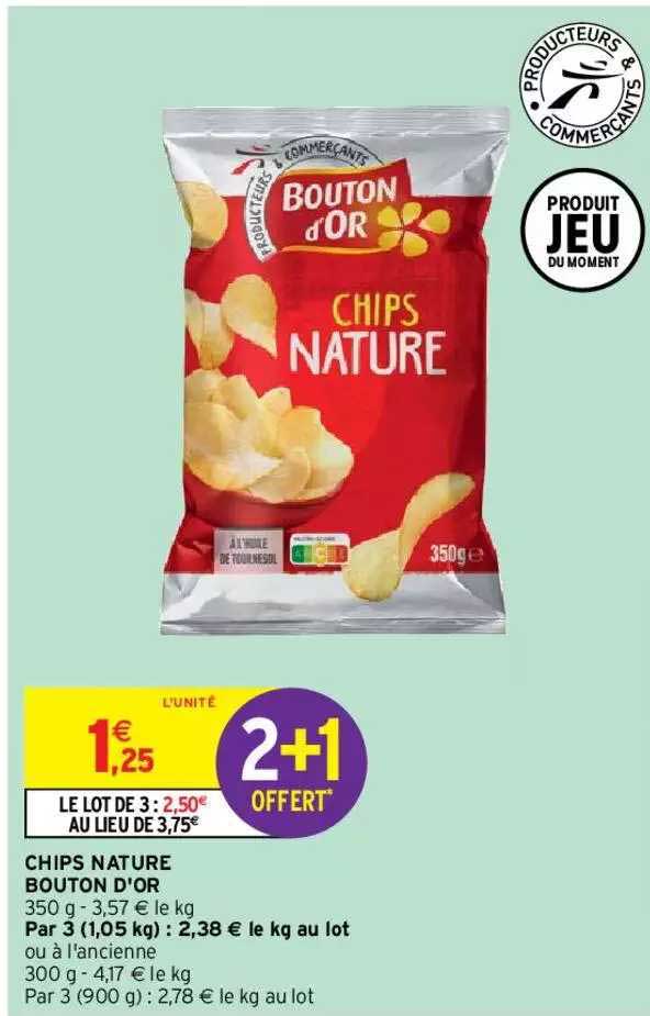 Chips Nature Bouton D'or