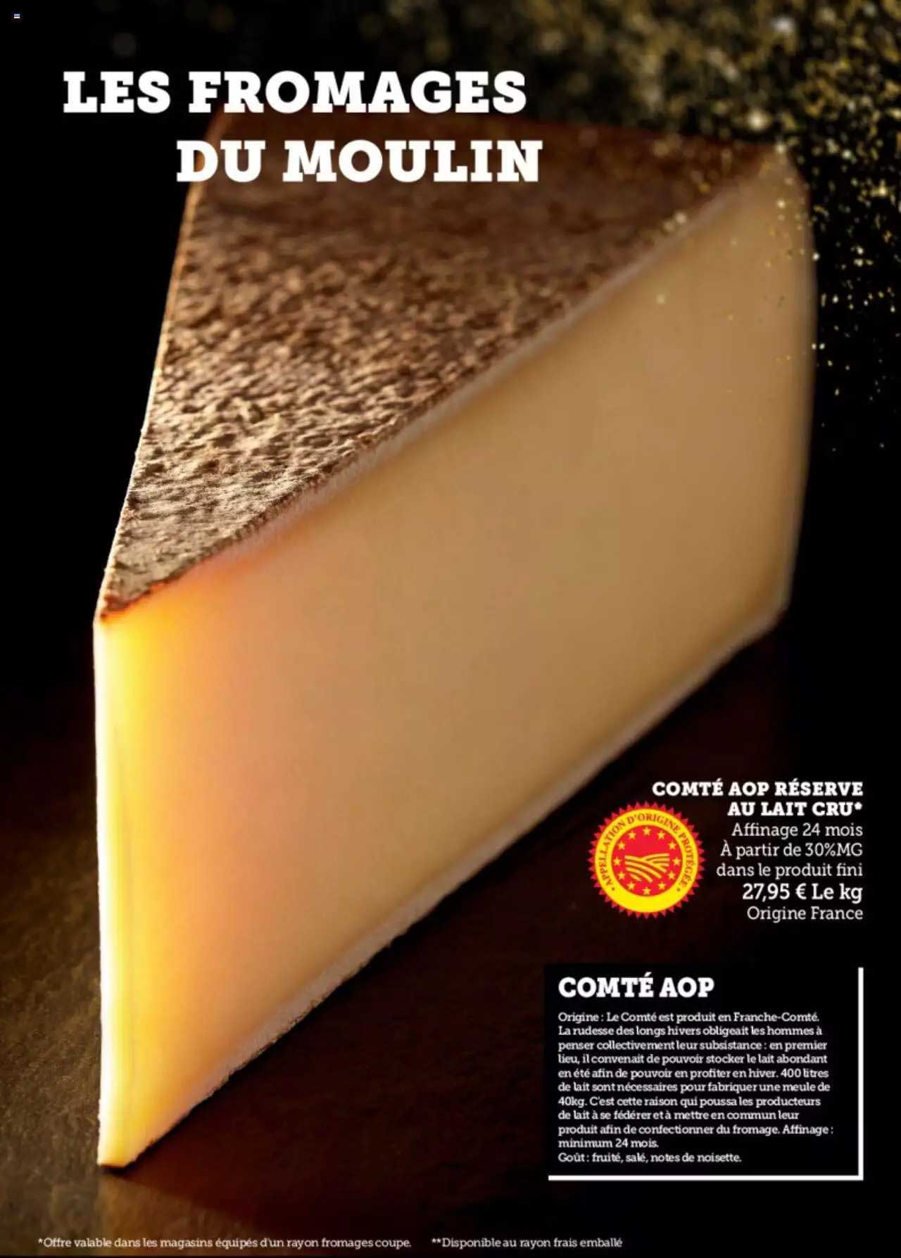 Comté Aop Réserve Au Lait Cru