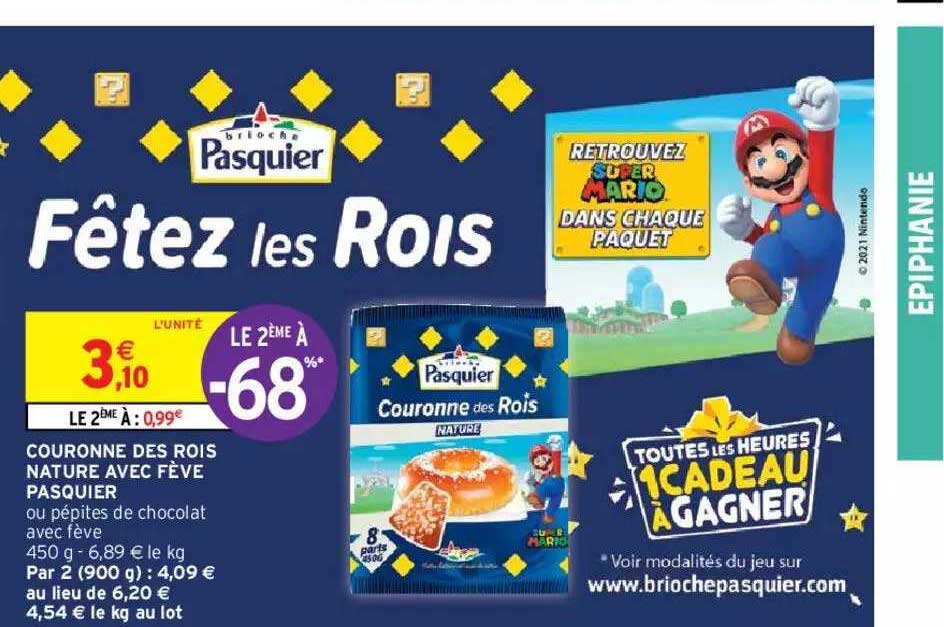 couronne des rois nature avec fève pasquier