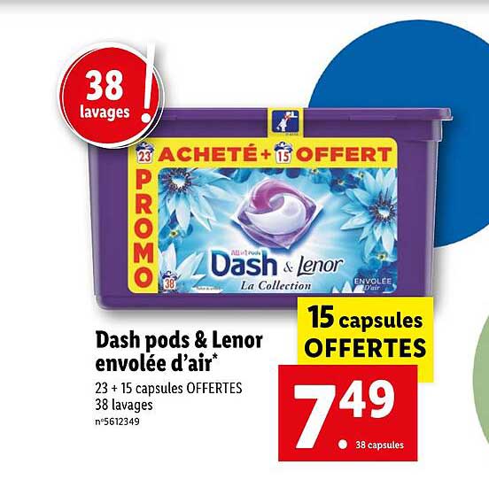 dash pods & lenor envolée d'air