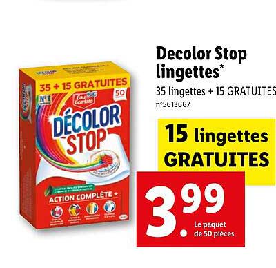 décolor stop lingettes