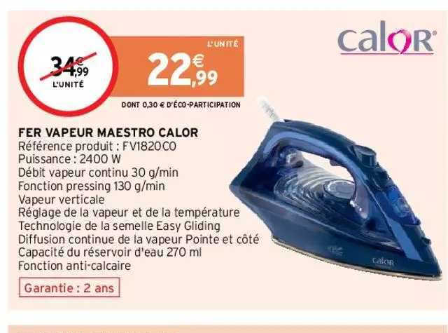 fer vapeur maestro calor