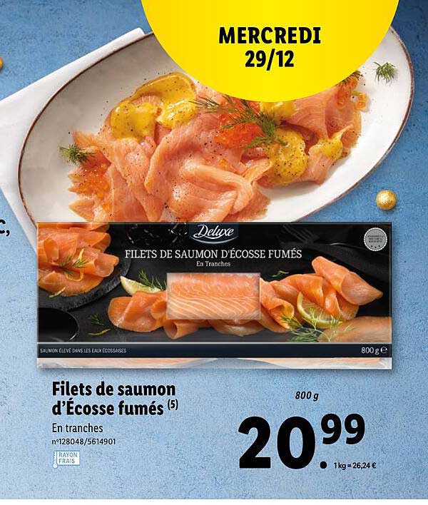 filets de saumon d'écosse fumés