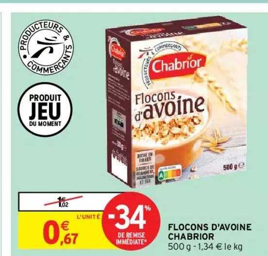 flocons d'avoine chabrior