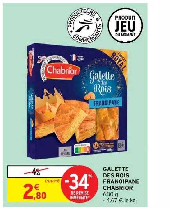 galette des rois frangipane chabrior