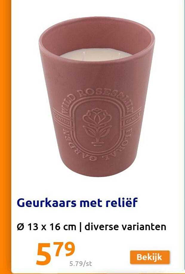 geurkaars met reliëf