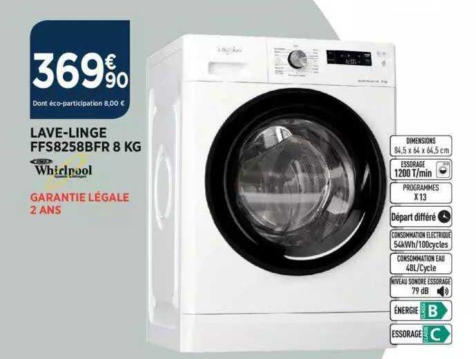 lave-linge 8 kg whirlpool