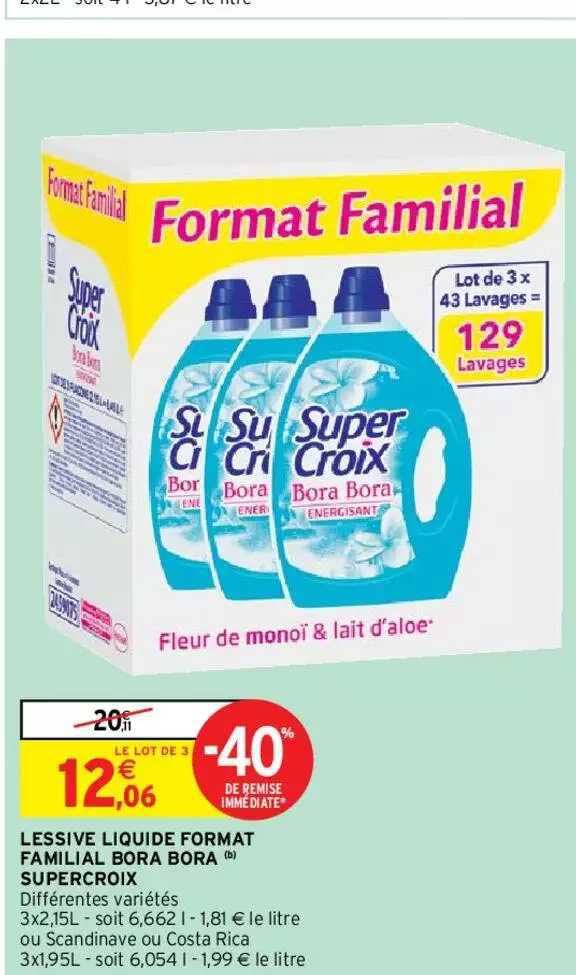 lessive liquide format familial bora bora supercroix