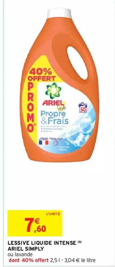 lessive liquide intense ariel simply
