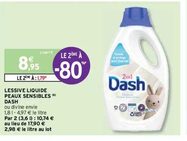 Lessive Liquide Peaux Sensibles Dash