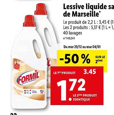 Lessive Liquide Savon De Marseille Formil