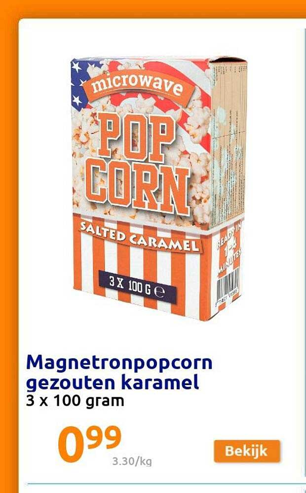 magnetronpopcorn gezouten karamel