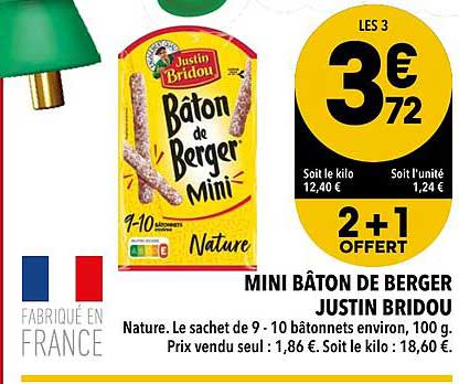 mini bâton de berger justin bridou