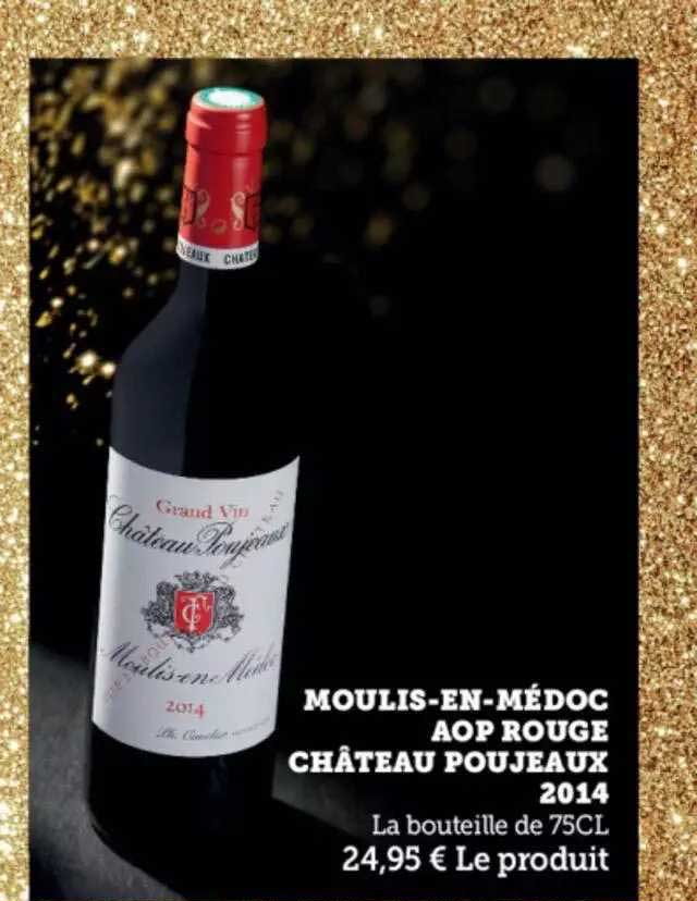 moulis-en-médoc aop rouge château poujeaux 2014
