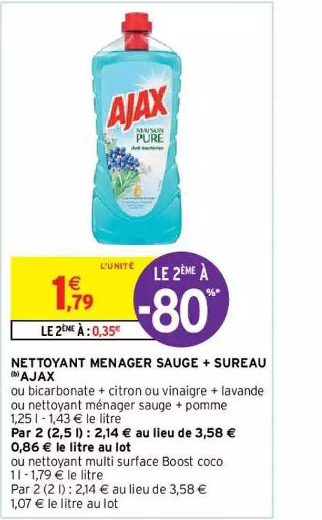 nettoyant ménager sauge + sureau ajax