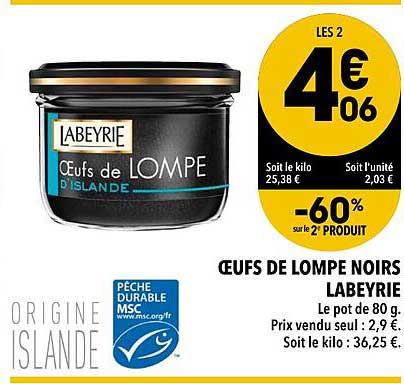 oeufs de lompe noirs labeyrie