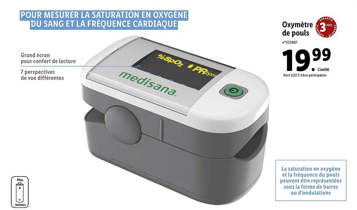 oxymètre de pouls medisana