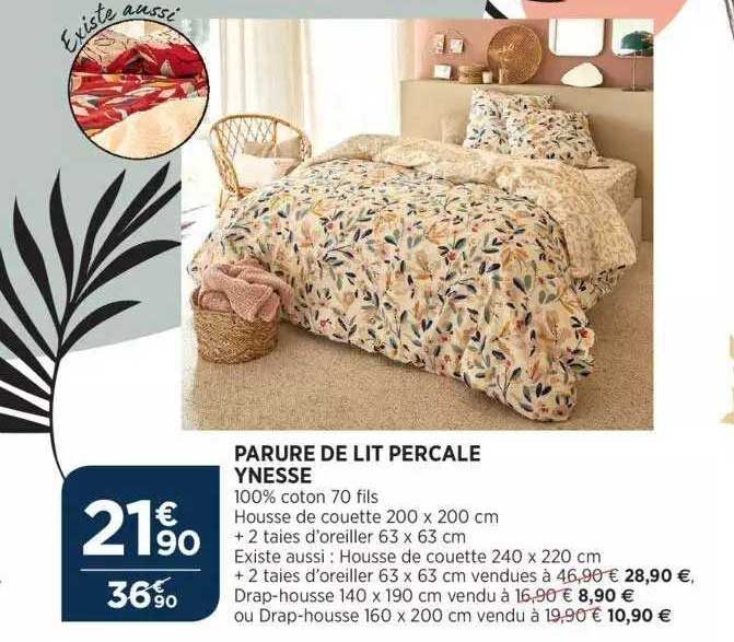 parure de lit percale ynesse