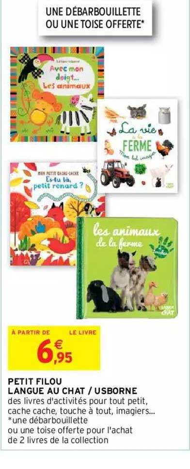 petit filou langue au chat - usborne