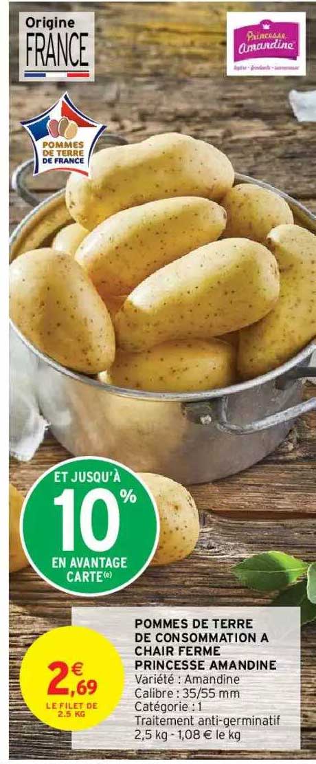 Pommes De Terre De Consommation à Chair Ferme Princesse Amandine
