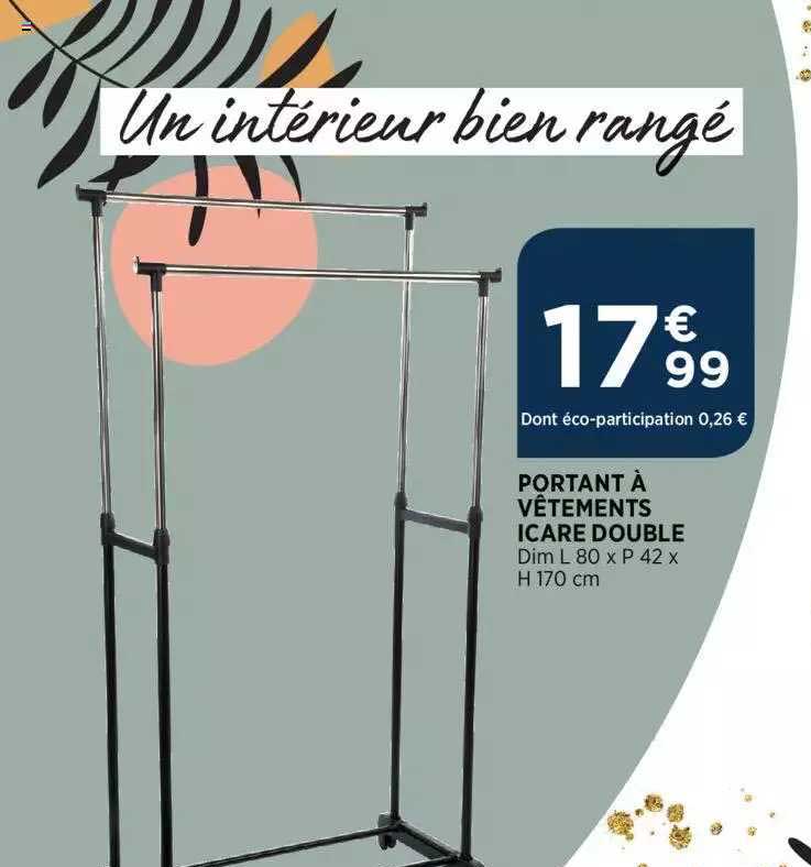 Portant à Vêtements Icare Double