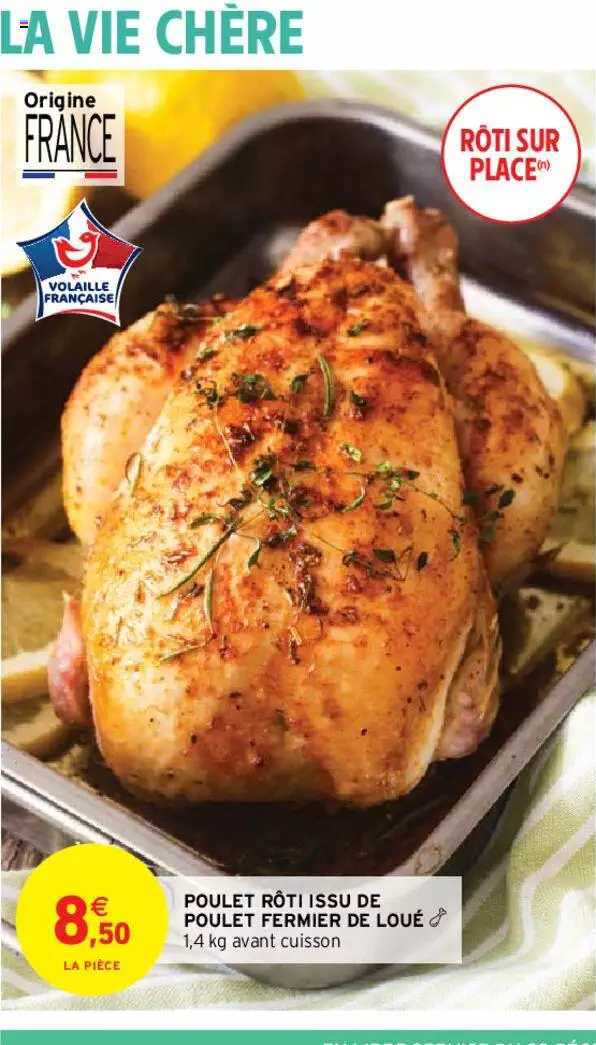 poulet rôti issu de poulet fermier de loué