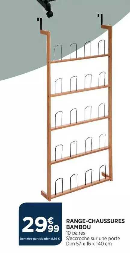 range-chaussures bambou
