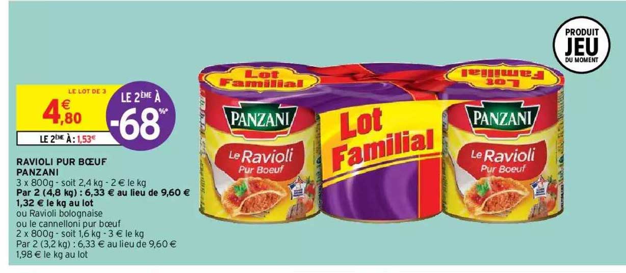 Ravioli Pur Bœuf Panzani