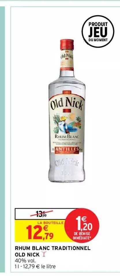 rhum blanc traditionnel old nick