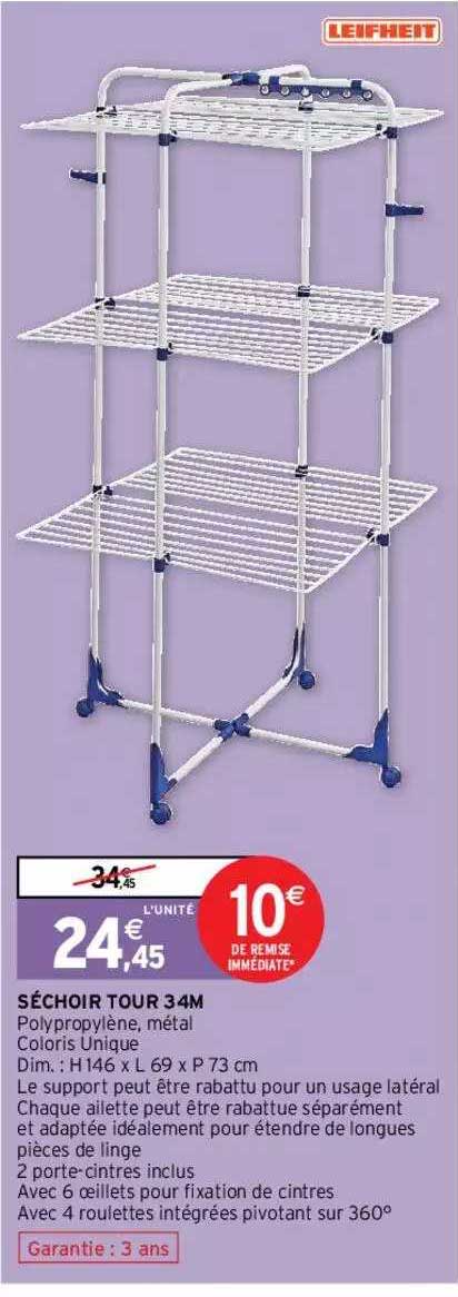 séchoir tour 34m leifheit