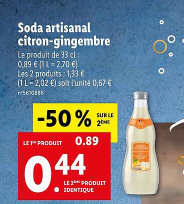 soda artisanal citron-gingembre