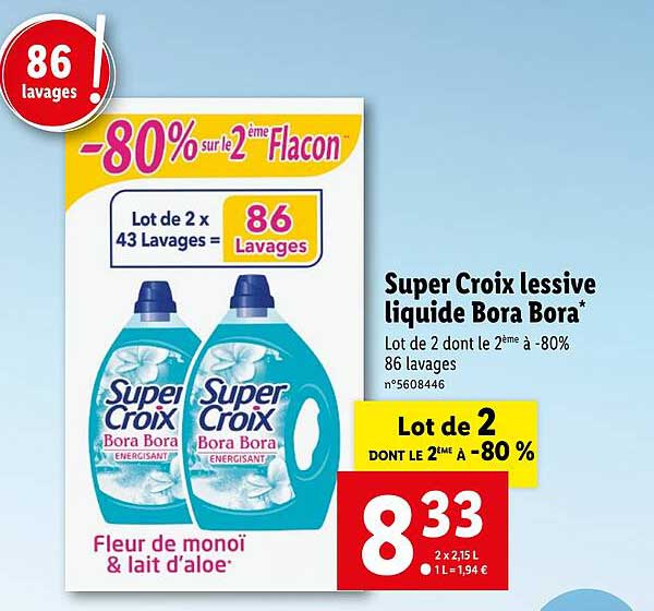 Super Croix Lessive Liquide Bora Bora