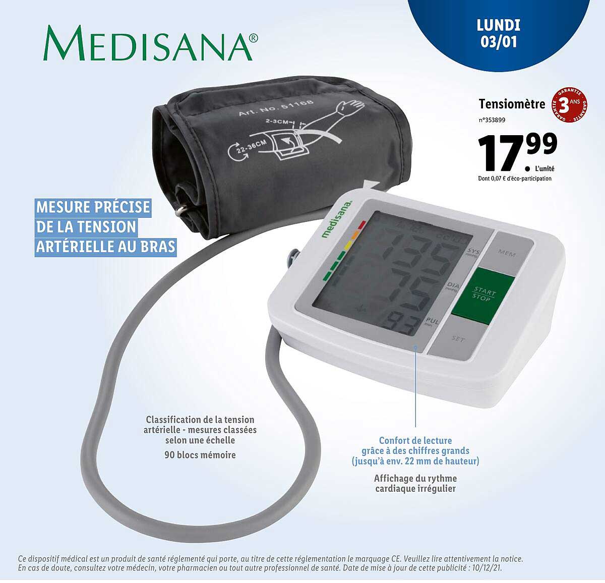 Tensiomètre Medisana