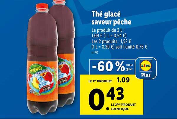 Thé Glacé Saveur Pêche