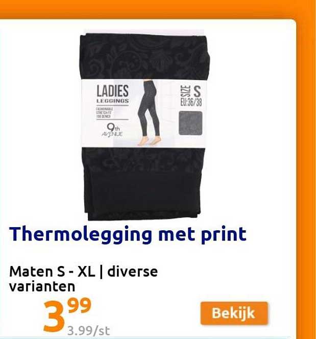 thermolegging met print