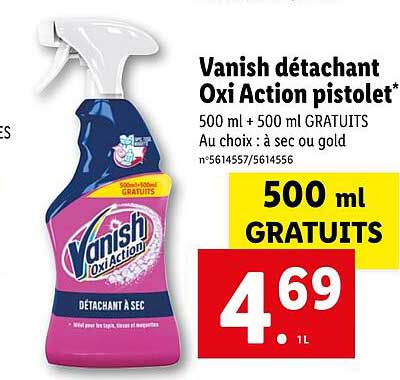 vanish détachant oxi acion pistolet