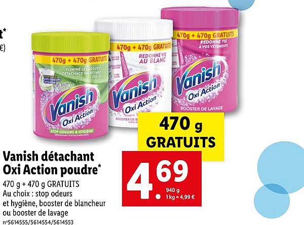 vanish détachant oxi action poudre