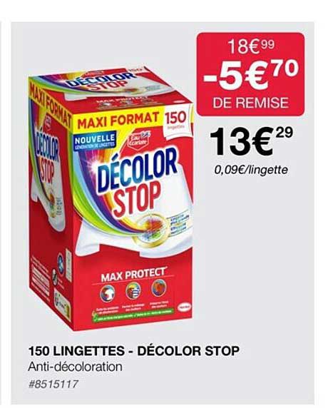 150 lingettes - décolor stop