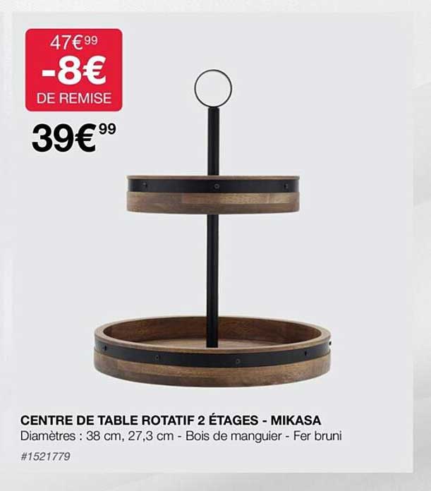 centre de table rotatif 2 étages - mikasa