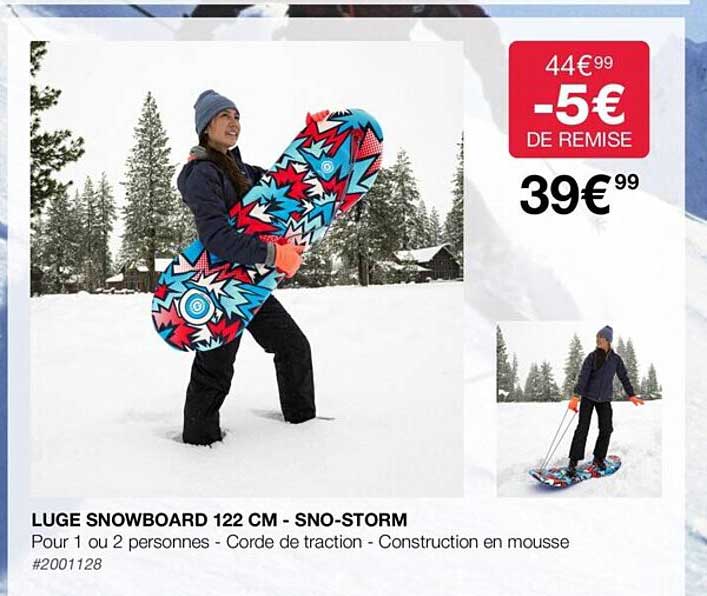 luge snowboard 122 cm e- sno-storm
