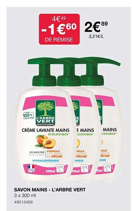 savon mains - l'arbre vert