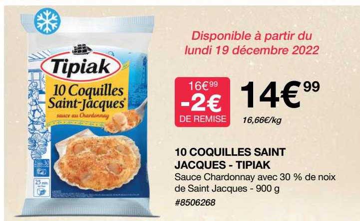 10 coquilles saint jacques - tipiak