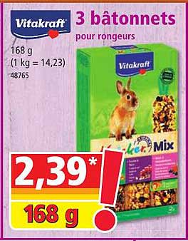 3 bâtonnets pour rongeurs vitakraft