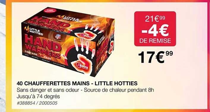 40 chaufferettes mains - little hotties