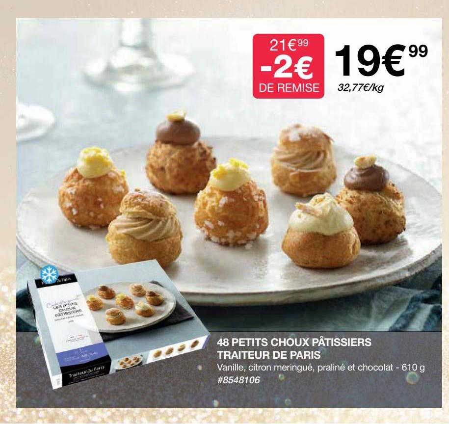 48 petits choux pâtissiers traiteur de paris