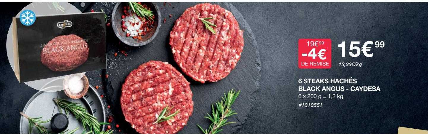 6 steaks hachés black angus - caydesa
