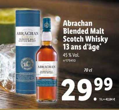 abrachan blended malt scotch whisky 13 ans d'âge