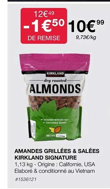 Amandes Grillées & Salées Kirkland Signature