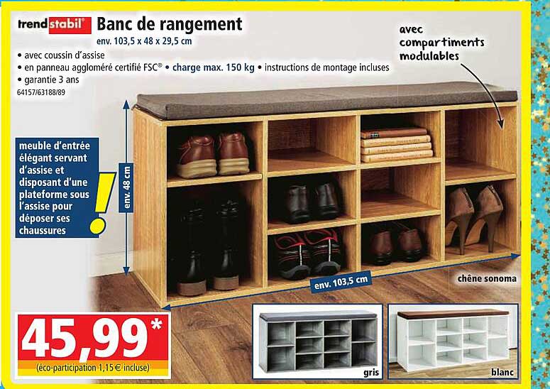Banc De Rangement Trend Stabil